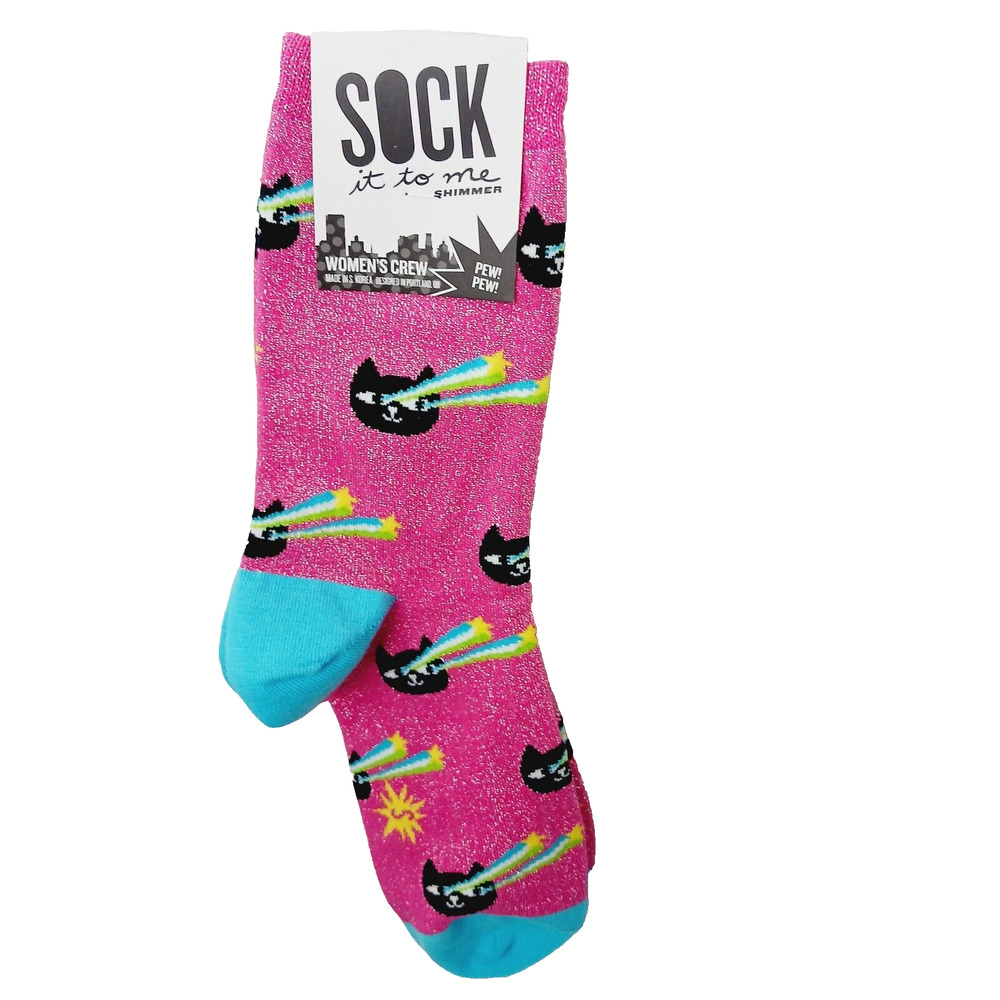 Sock It To Me Crew Women Boy Cat Laser Eye Skit Shinny ASO Sat Night Live NWT